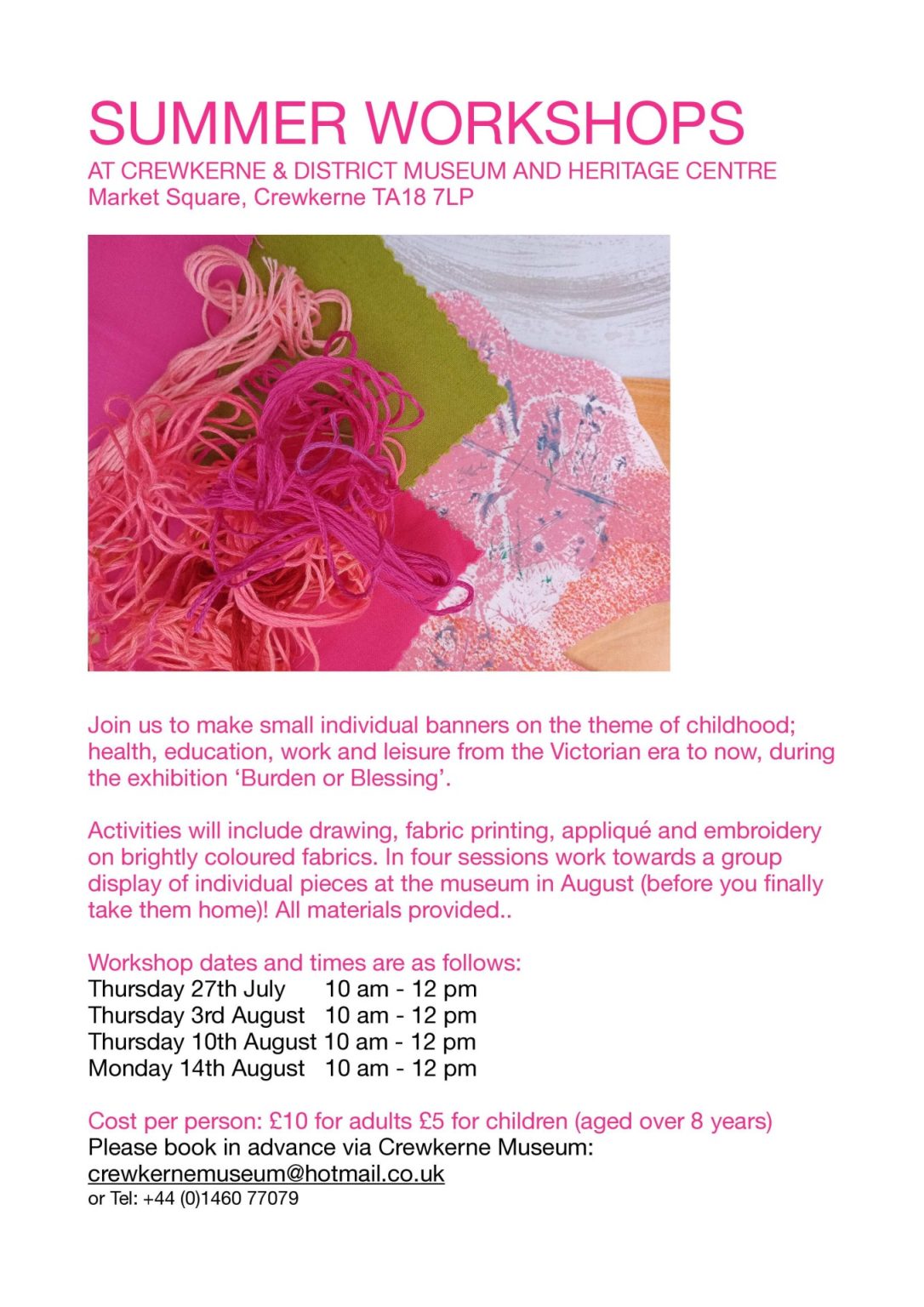 summer-workshops-crewkerne-museum-somerset